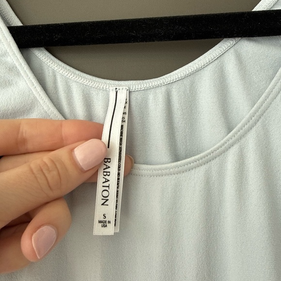 Babaton Light Blue Super Soft Tank Top Size S Workout Top Athleisure - Picture 3 of 5